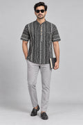 Hand Block Printed Half Sleeve Short Kurta K-09