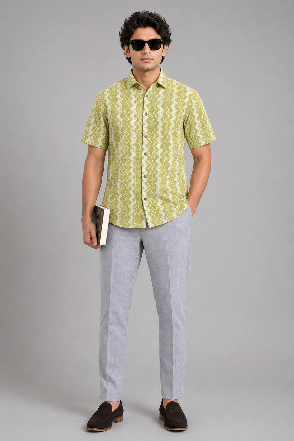 Hand Block Printed Half Sleeve Shirt K-11