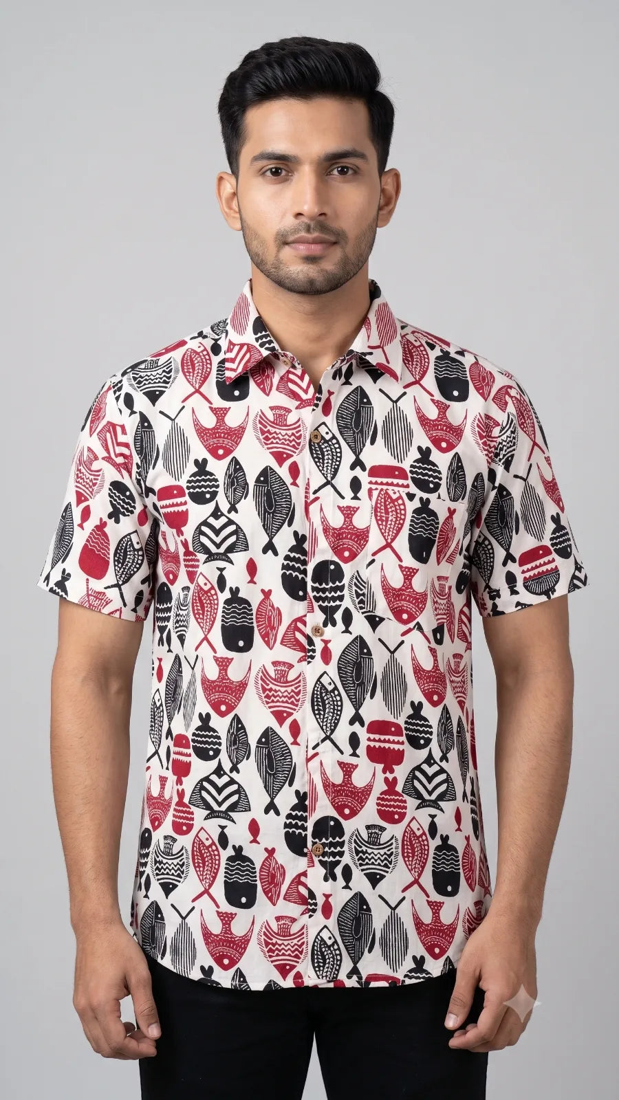 Hand Block Printed Shirt K-02