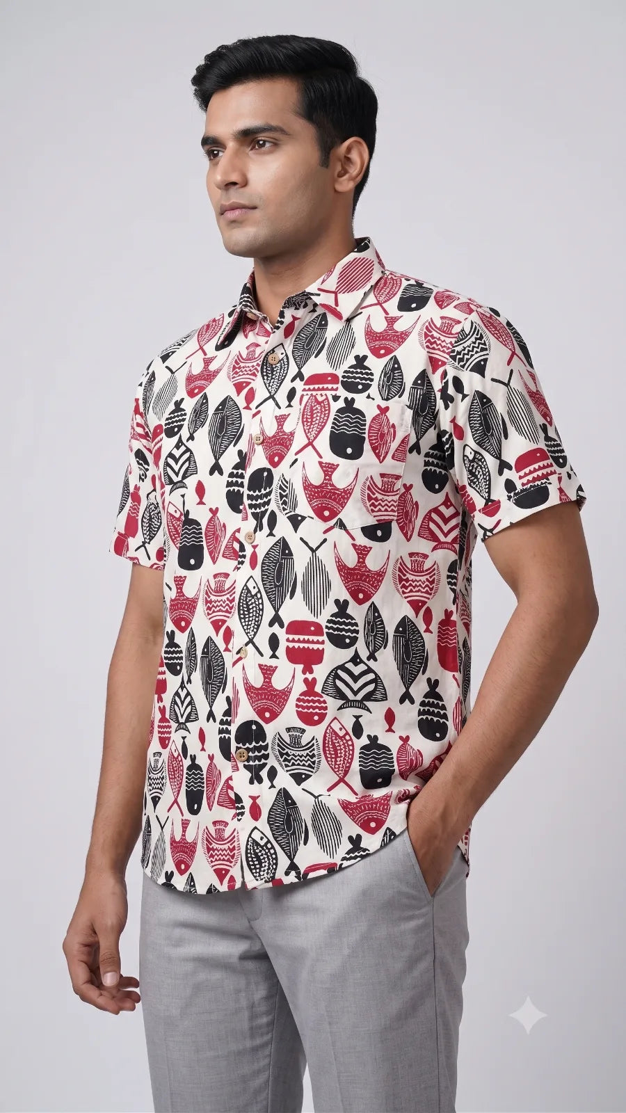 Hand Block Printed Shirt K-02