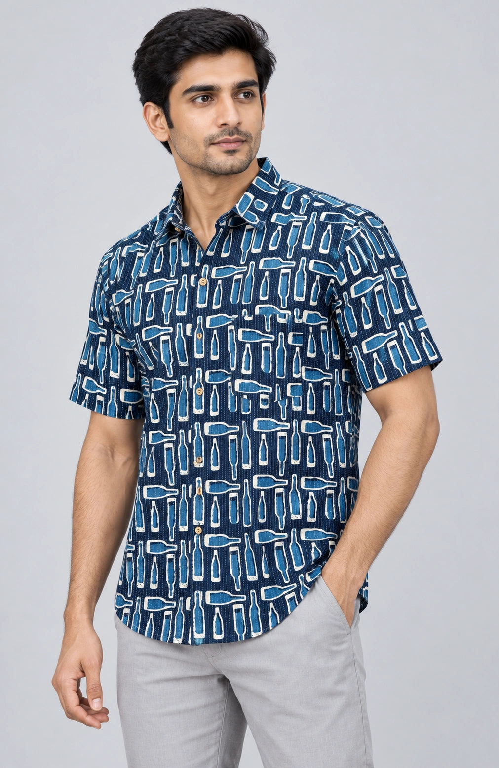 Hand Block Printed Shirt K-10